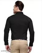 Cotton Blend Solid Full Sleeves Shirt for Men 