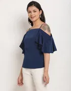 Polyester Solid Top for Women 