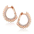Brass Gold Plated Earrings for Women (Rose Gold, Set of 1)