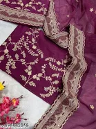Georgette Saree for Women, Purple 