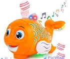 Plastic Musical Fish Toy for Kids (Assorted)