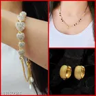Combo of Alloy Mangalsutra with Bracelet & 1 Pair Earrings for Women 