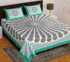 Cotton Rajasthani Jaipuri Double Bedsheet with 2 Pillow Covers 