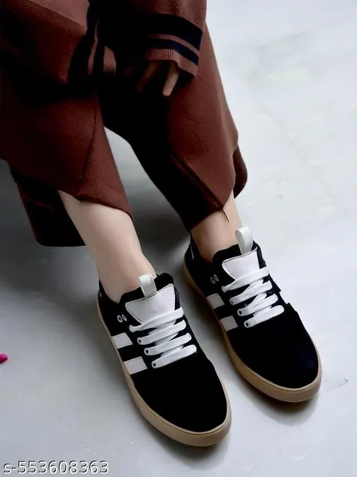 Shoetopia Girls Sneakers - Black (11 to 12 Years)