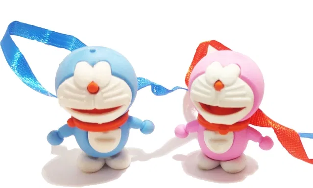 Kids Doreamon Eraser Rakhi, Pack of 2 (Multicolor, Free)