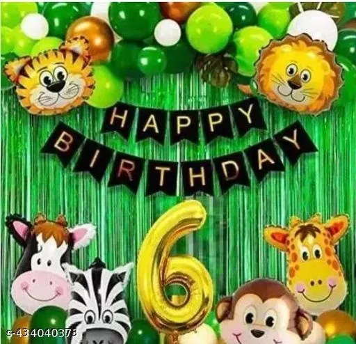 25 Pcs 6th Birthday Decoration kit, Multicolour, Set of 1
