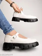 Shoetopia Girls Loafers - White 