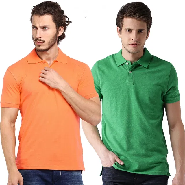 Polo T-shirts Pack of 2 for Men (Multicolor, XL)