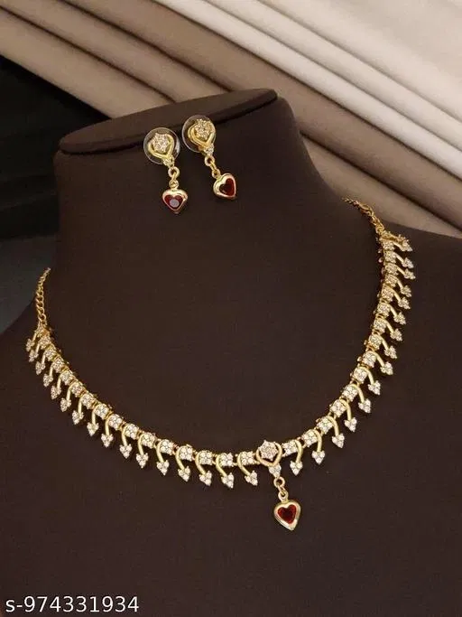 Jewellery Set for Women (Maroon, Free Size)