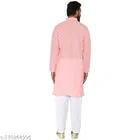Cotton Blend Solid Kurta with Pyjama for Men 