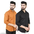 Cotton Blend Solid Shirts for Men, Multicolor 