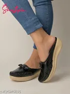 Solid Synthetic Loafers for Girls 