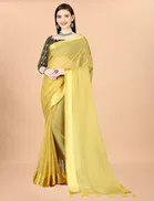 Chiffon Solid Saree for Women 