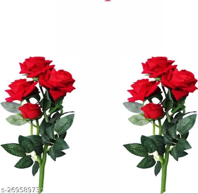 Plastic Artificial Flower (Multicolor, Pack of 2)