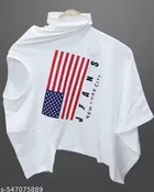 New York City Polyester T-Shirt for Men ,White 