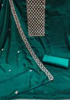 Vichitra Silk Unstitched Dress Material for Women 