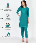 Rayon Solid Kurti for Women 