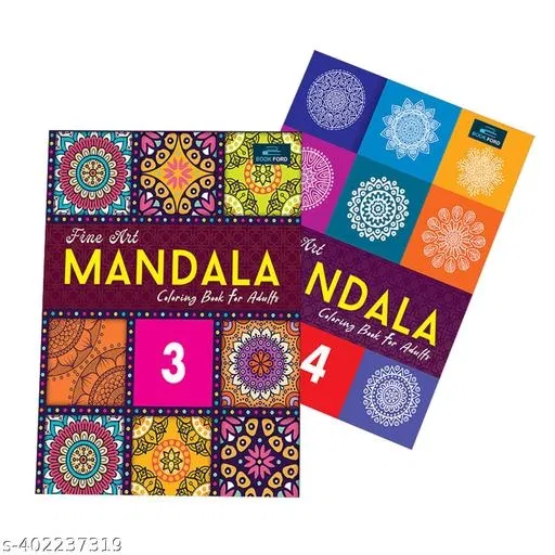 Fine Art Mandala Coloring Book for Adults - Set of 2 | Part 3 & 4 | A Stunning Collection of Detailed Mandala Designs to Help You Unwind and Enhance Creativity