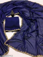 Chiffon Solid Saree for Women 