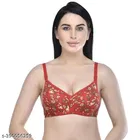 Cotton Blend Printed Padded Bra for Women 