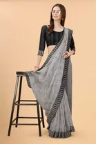 Trendy Simar Silk Saree with Blouse Piece For Women 