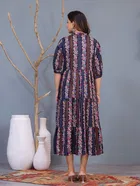 Georgette Printed Midi Dress for Women 