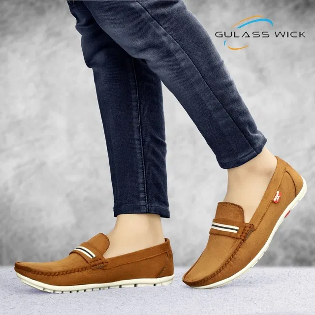 Derby Casual Shoes for Men (Tan, 9)