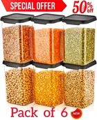 Plastic Grocery Container 1100 ml - Black 