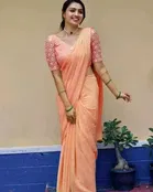 Saree with Unstitched Blouse for Women 