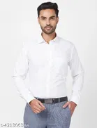 Cotton Blend Solid Shirts for Men, Pink & White, Pack of 2 