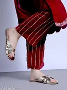 Shoetopia Flat Sandals - Golden 
