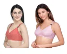 Cotton Blend Solid Non Padded Feeding Bras for Women 