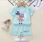 Hosiery Printed Clothing Set for Kids 