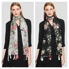 Chiffon Scarves for Women, White, Pack of 2
