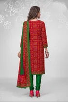 Floral Crepe Punjabi Suit Material for Women 