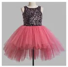Velvet Net Solid Frock for Girls 