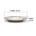 JENSONS Steel Dal/Rice Serving Plate 