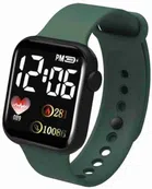 Square Dial Digital Watch for Kids (Green)