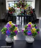 Plastic Artificial Flowers, Multioclor, Pack of 2
