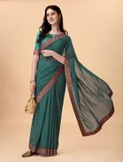 Silk Embroideried Saree for Women 
