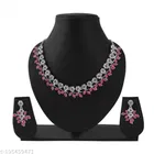 Alloy Necklace with Earrings for Women 