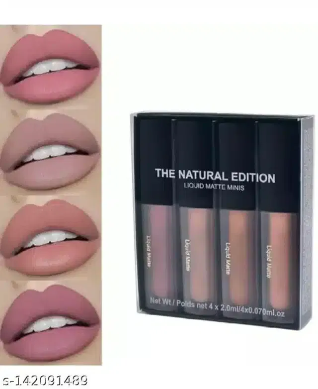 Waterproof Liquid Matte Lipsticks (Multicolor, Pack of 4)