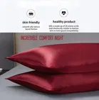 Grover Silk Pillow Cover Maroon 17x27inch Pack of 2