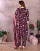 Crepe Floral Punjabi Suit for Women 