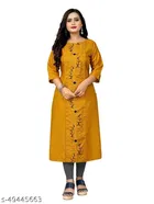 Floral Embroidered A-line Kurti for Women 