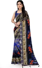 Georgette Printed Saree for Women 