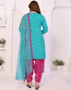 Crepe Floral Punjabi Suits for Women 