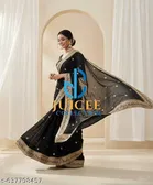 Georgette Saree for Women, Green 