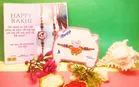 Alloy Rakhi with Greeting Card & Roli Chawal 