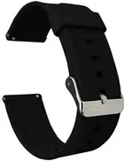 Silicone Watch Straps for Smartwatch (Black, 20 mm)